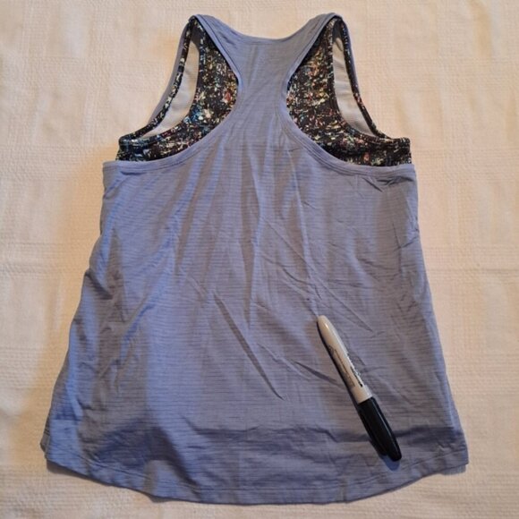 Athleta girl girls size Large or 12 periwinkle tank to with built in sports bra - Picture 4 of 6